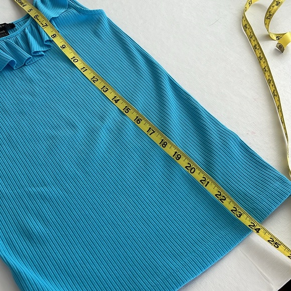 J Crew Ribbed Tank with Ruffled Neckline - Picture 6 of 7
